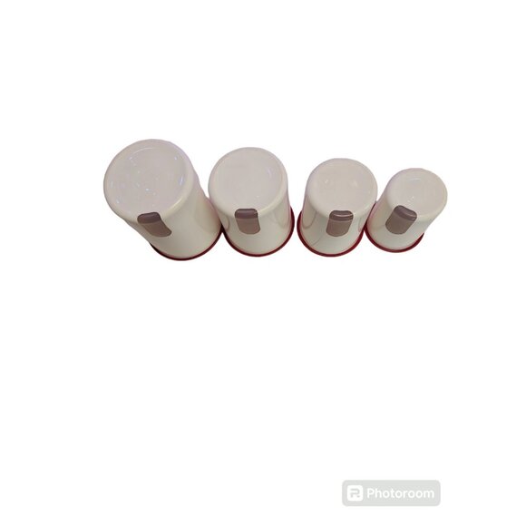 Set of 4 Tupperware Large Storage Containers Nesting 2416B 2418B 2420D 2422B Red - Picture 3 of 8